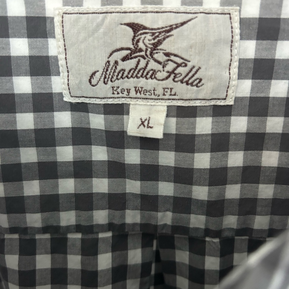 Madda  Fella- Gray Checkered Men's Shirt